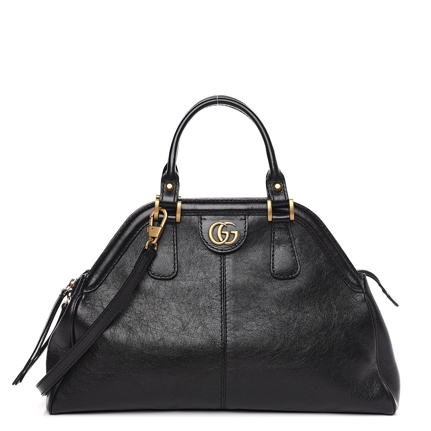 Gucci Calfskin Medium Re(Belle) Top Handle Bag Black 1 of 9