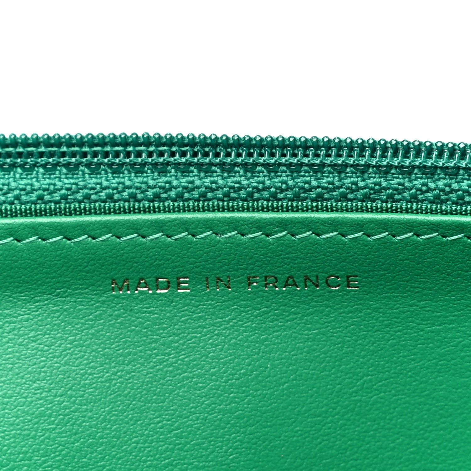 Chanel Caviar Quilted Boy Wallet On Chain WOC Green 6 of 10