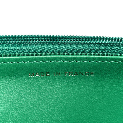 Chanel Caviar Quilted Boy Wallet On Chain WOC Green 6 of 10