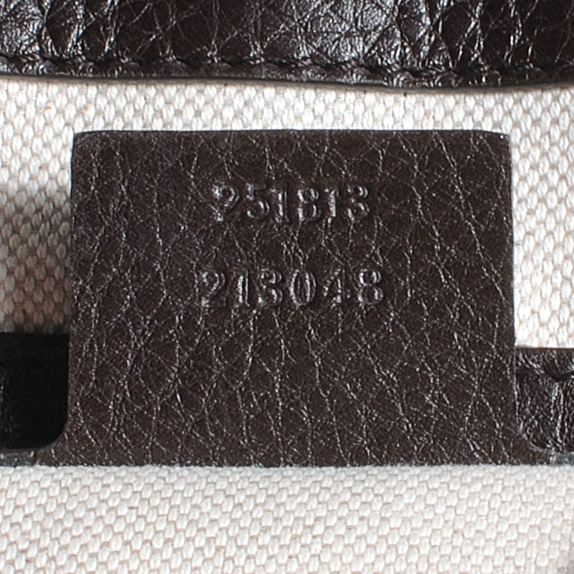 Gucci Diamante Cellarius Calfskin Medium 1973 Top Handle Bag Beige Ebony Cocoa 7 of 7