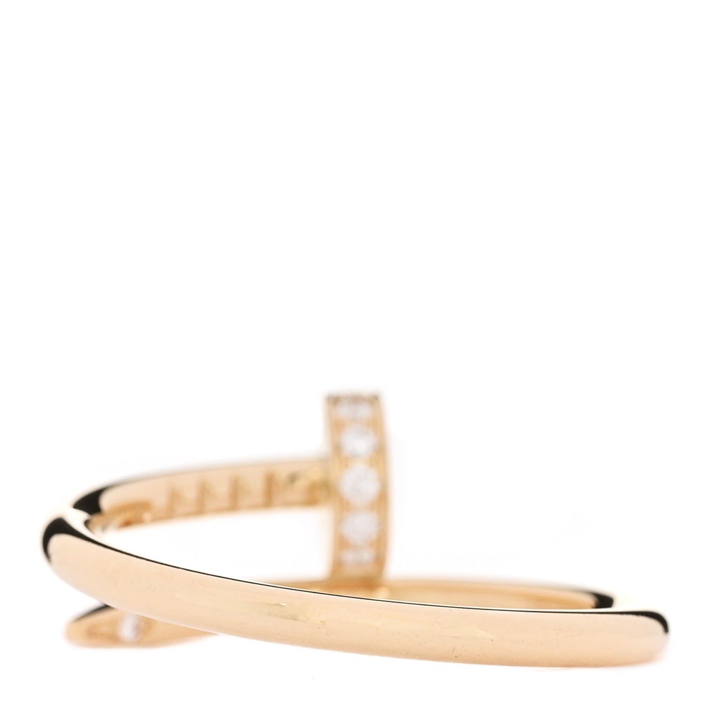 18K Yellow Gold Diamond Small Juste Un Clou Ring 50 5.25