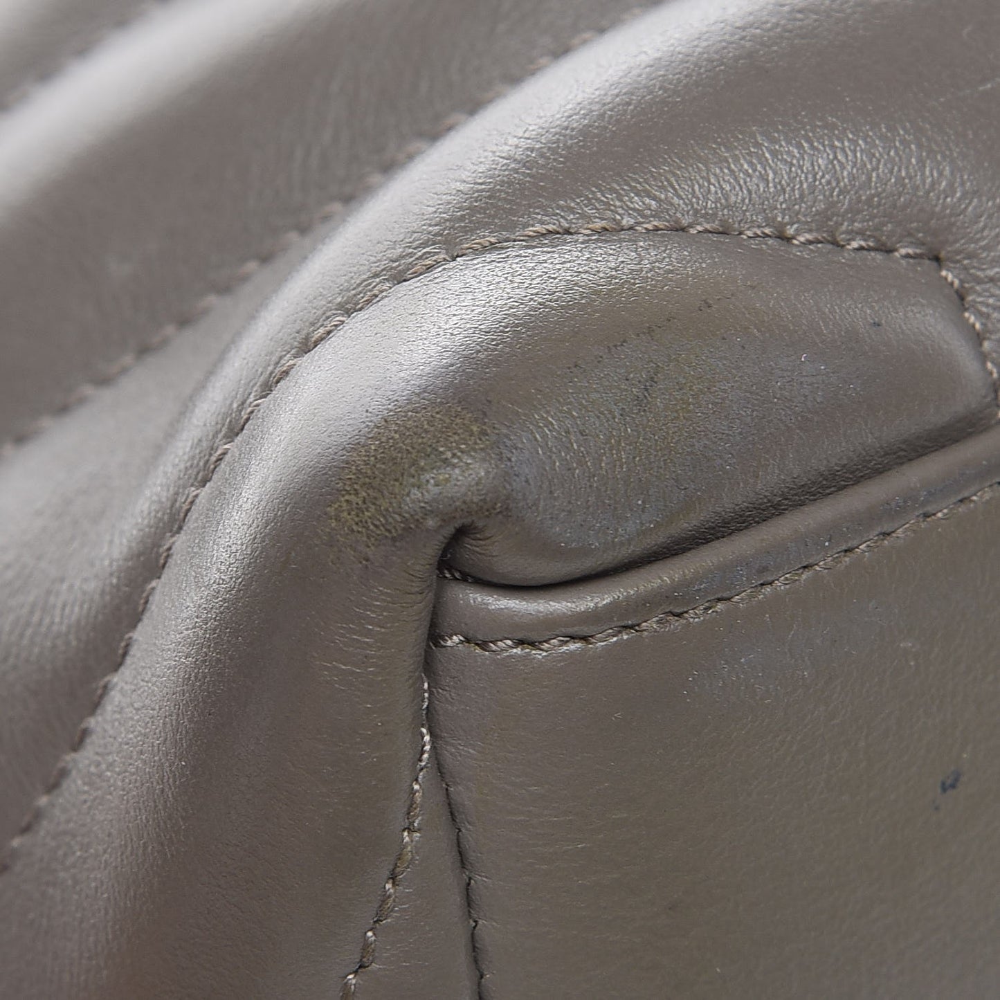 Calfskin Y Quilted Monogram Medium Loulou Chain Satchel Fog
