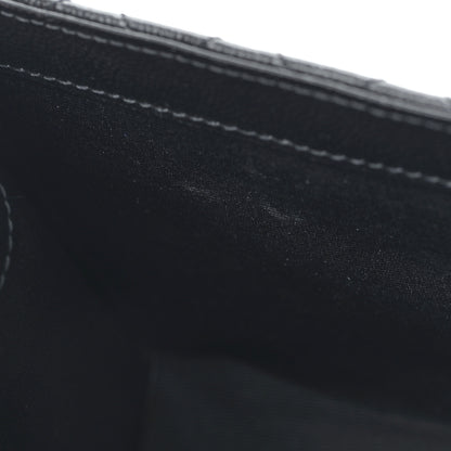 Saint Laurent Grain De Poudre Textured Mixed Matelasse Triquilt Medium Monogram Satchel Black 9 of 9