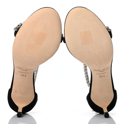 Jimmy Choo Crystal Suede Pumps 36.5 Black 5 of 7