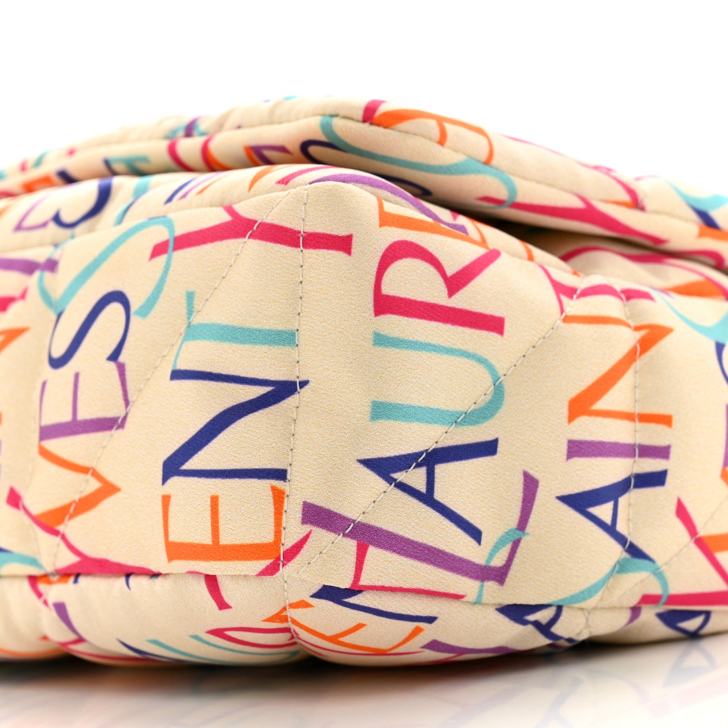 Silk Carre Rive Gauche Print Patchwork Monogram Medium Jamie Multicolor White