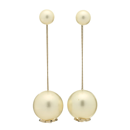 Chanel Pearl CC Chain Drop Earrings Gold 1 of 4