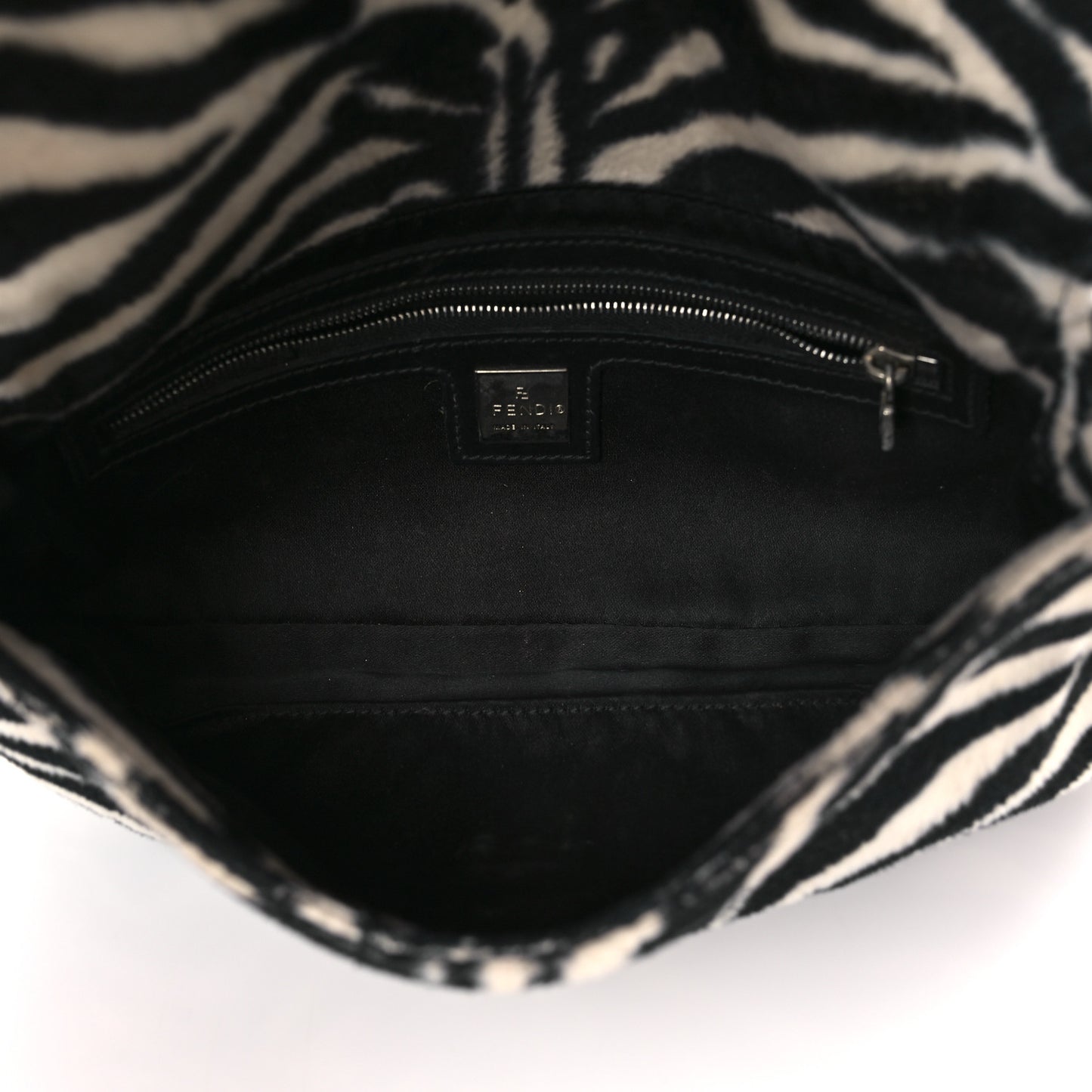 Zebra Print Baguette Black White