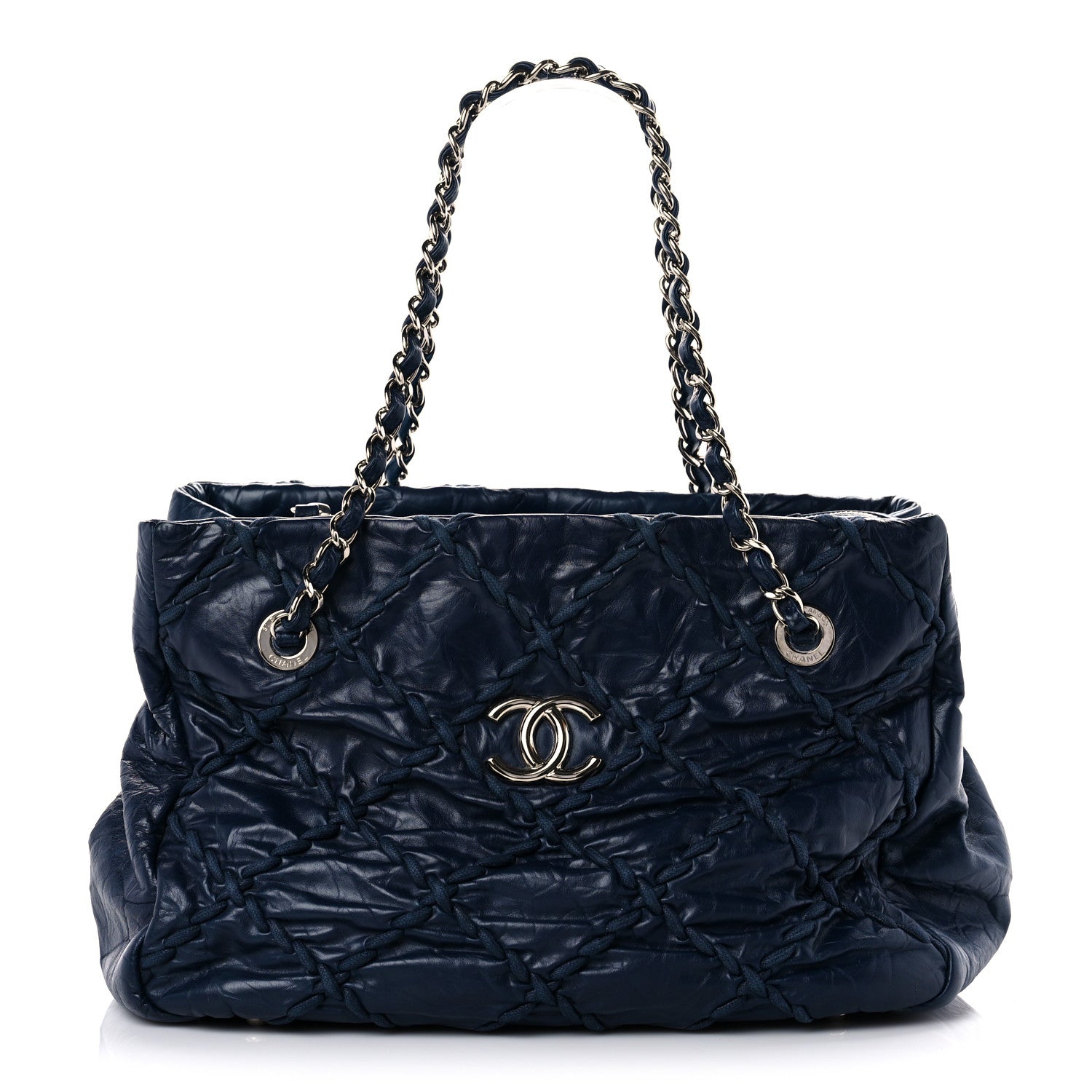 Chanel Calfskin Ultra Stitch Tote Navy Blue 1 of 16