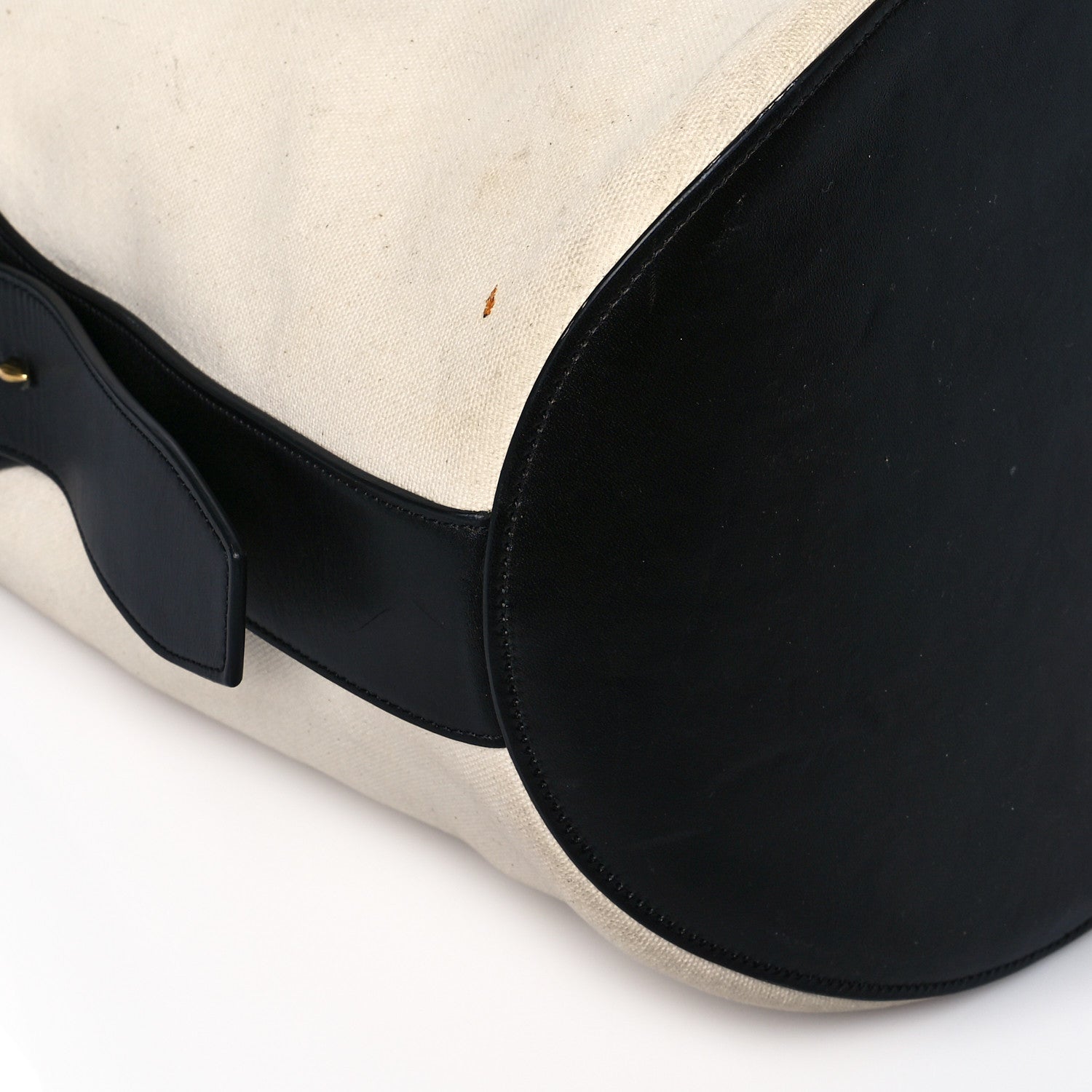 Celine Canvas Large Bucket Bag Black White 8 of 13