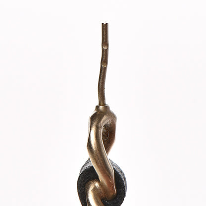 Chanel Lambskin CC Chain Hoop Earrings Black Gold 4 of 4
