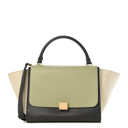 Celine Smooth Calfskin Medium Tri-Color Trapeze Pistachio 1 of 26
