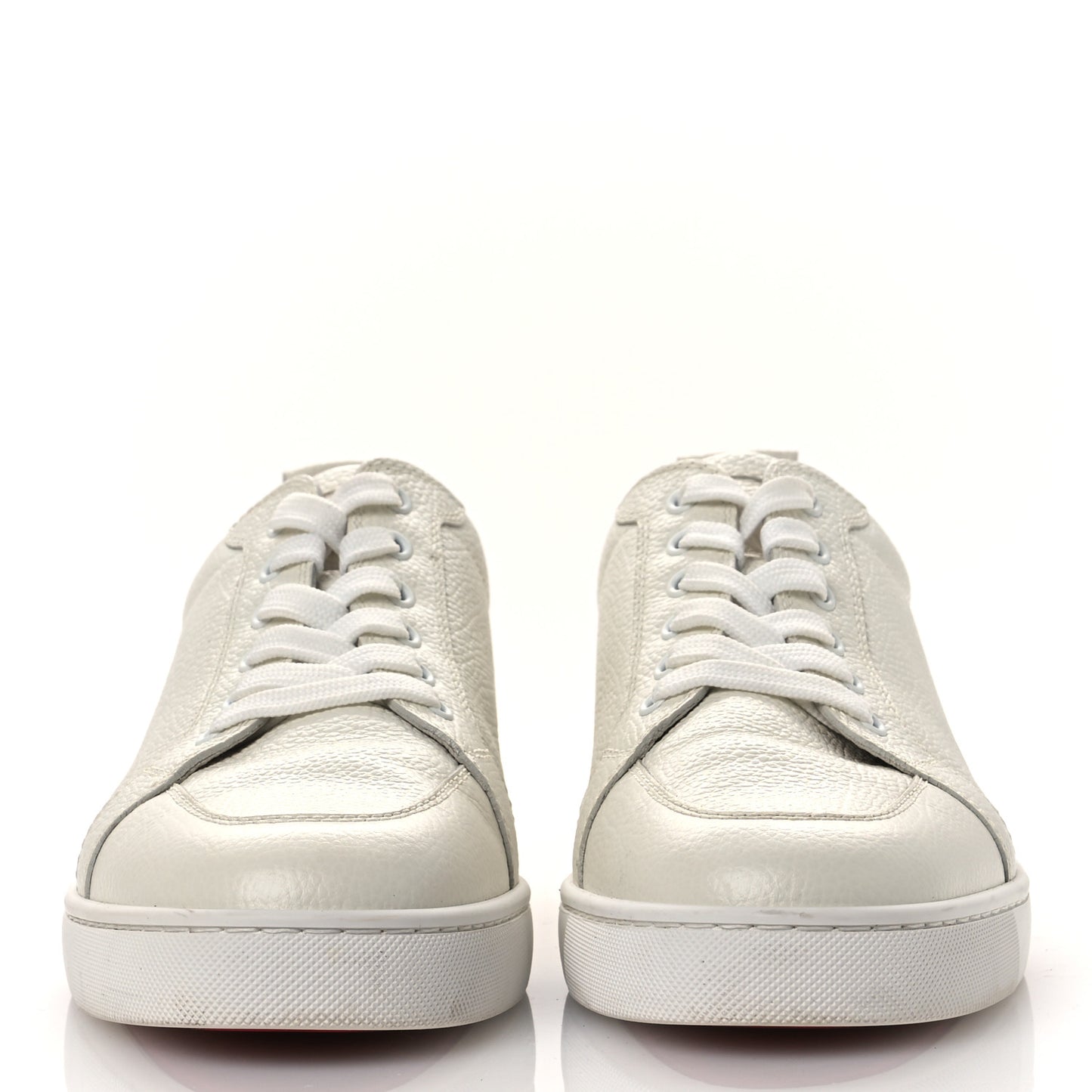 Grained Calfskin Rantulow Flat Sneakers 43.5 Latte