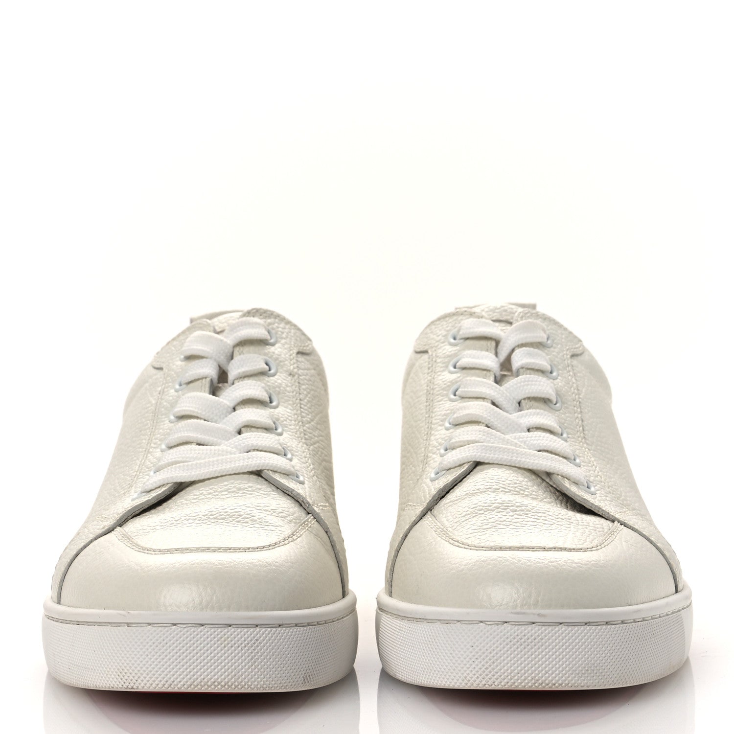 Christian Louboutin Grained Calfskin Rantulow Flat Sneakers 43.5 Latte 3 of 12