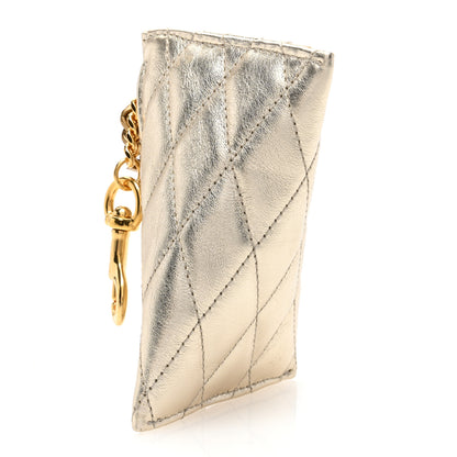 Saint Laurent Metallic Calfskin Berlingo Bag Charm Platino 3 of 6