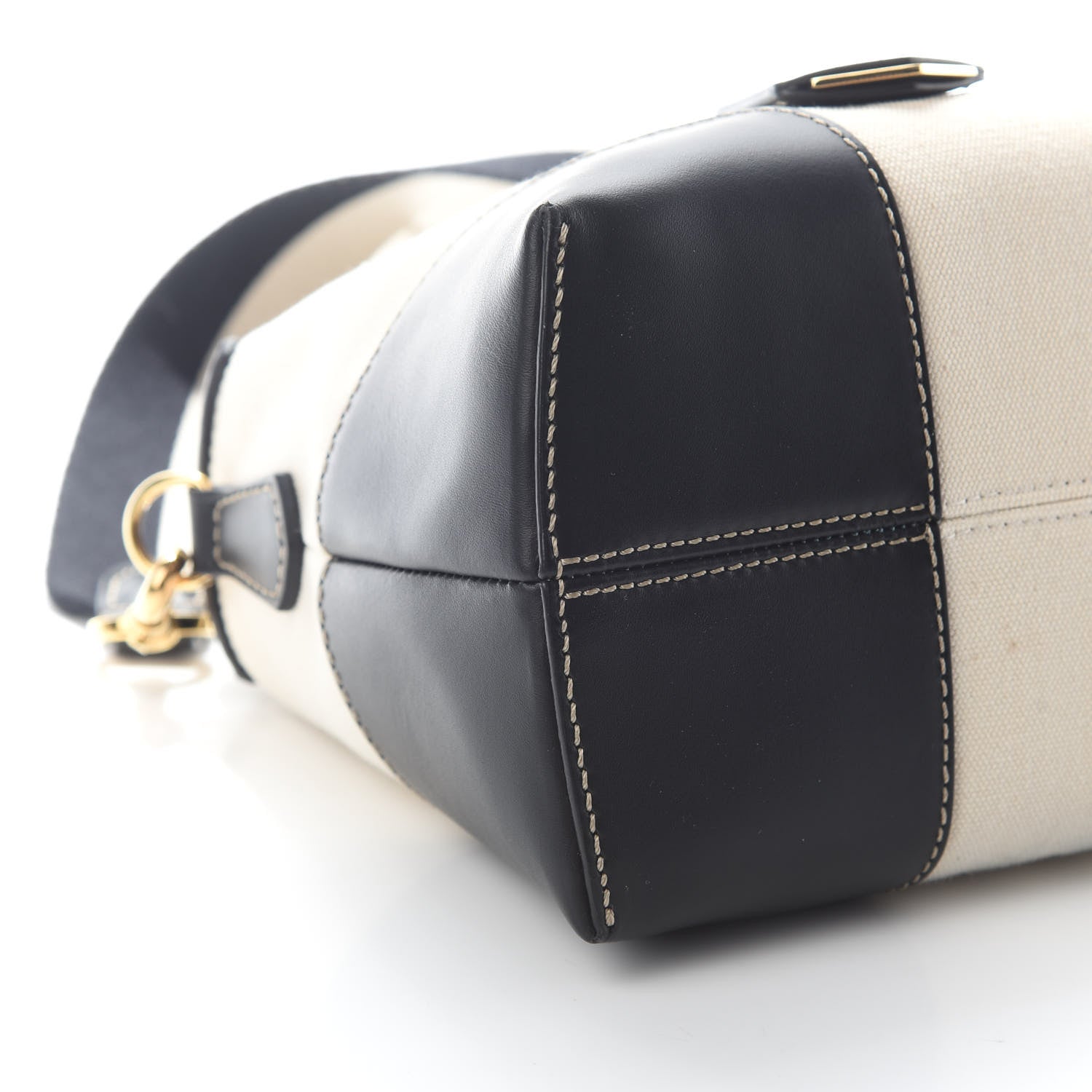 Fendi Canvas Vitello King Logo Embroidered Medium By The Way Boston Bag Grezzo Black 8 of 9