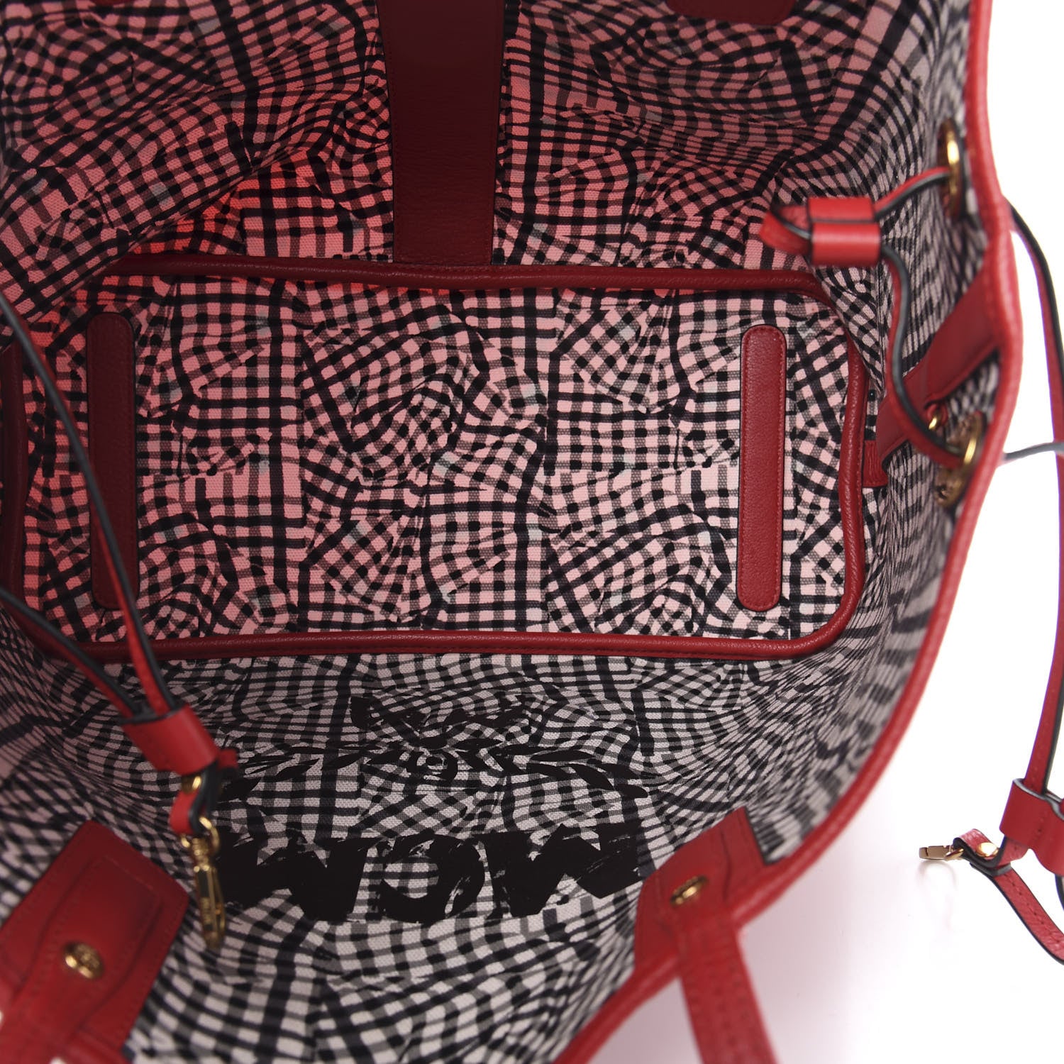 MCM Visetos Medium Liz Reversible Shopper Tote Ruby Red 5 of 20