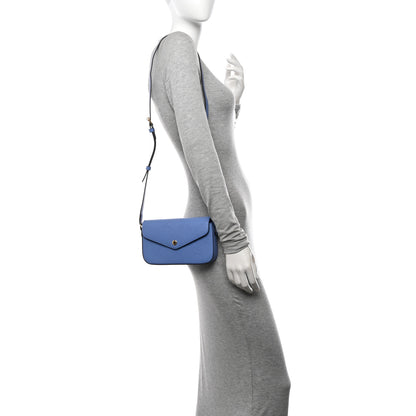 Gucci Calfskin GG Super Mini Shoulder Bag Blue 2 of 10
