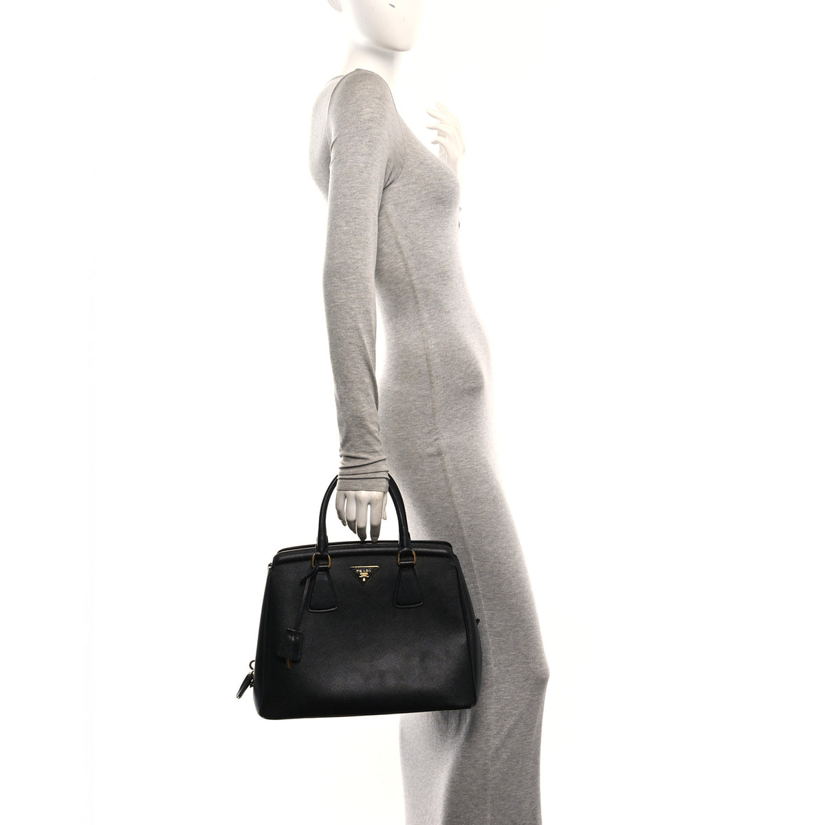 Saffiano Lux Parabole Tote Black
