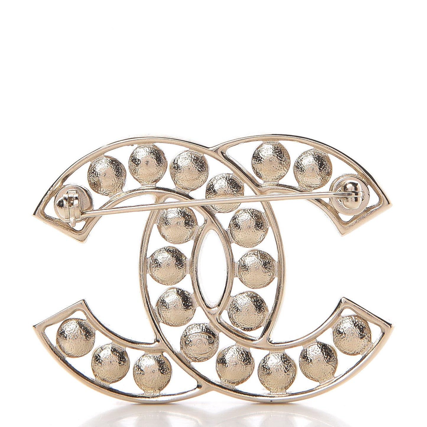 Pearl CC Brooch Light Gold