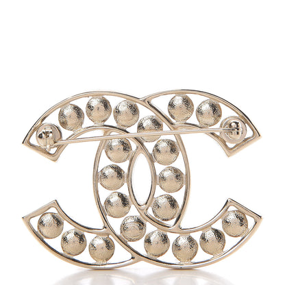 Chanel Pearl CC Brooch Light Gold 3 of 5