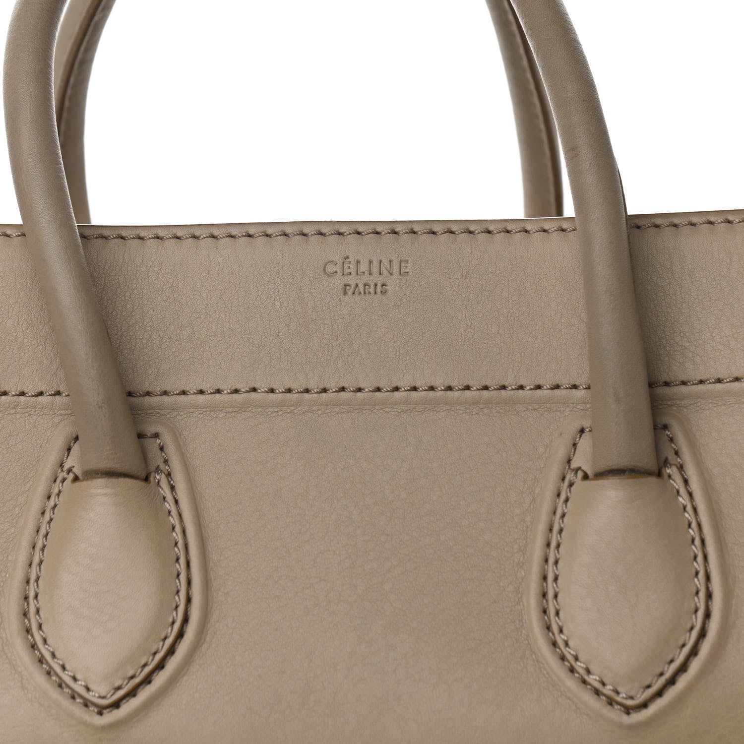 Celine Supple Calfskin Medium Phantom Luggage Beige 6 of 14