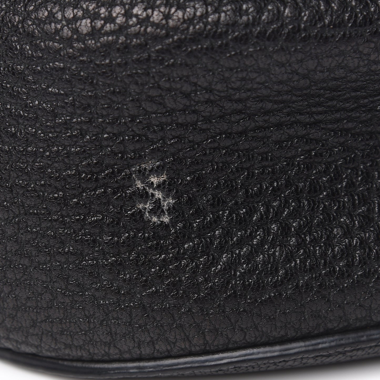 Grained Lambskin Nano Drew Shoulder Bag Black