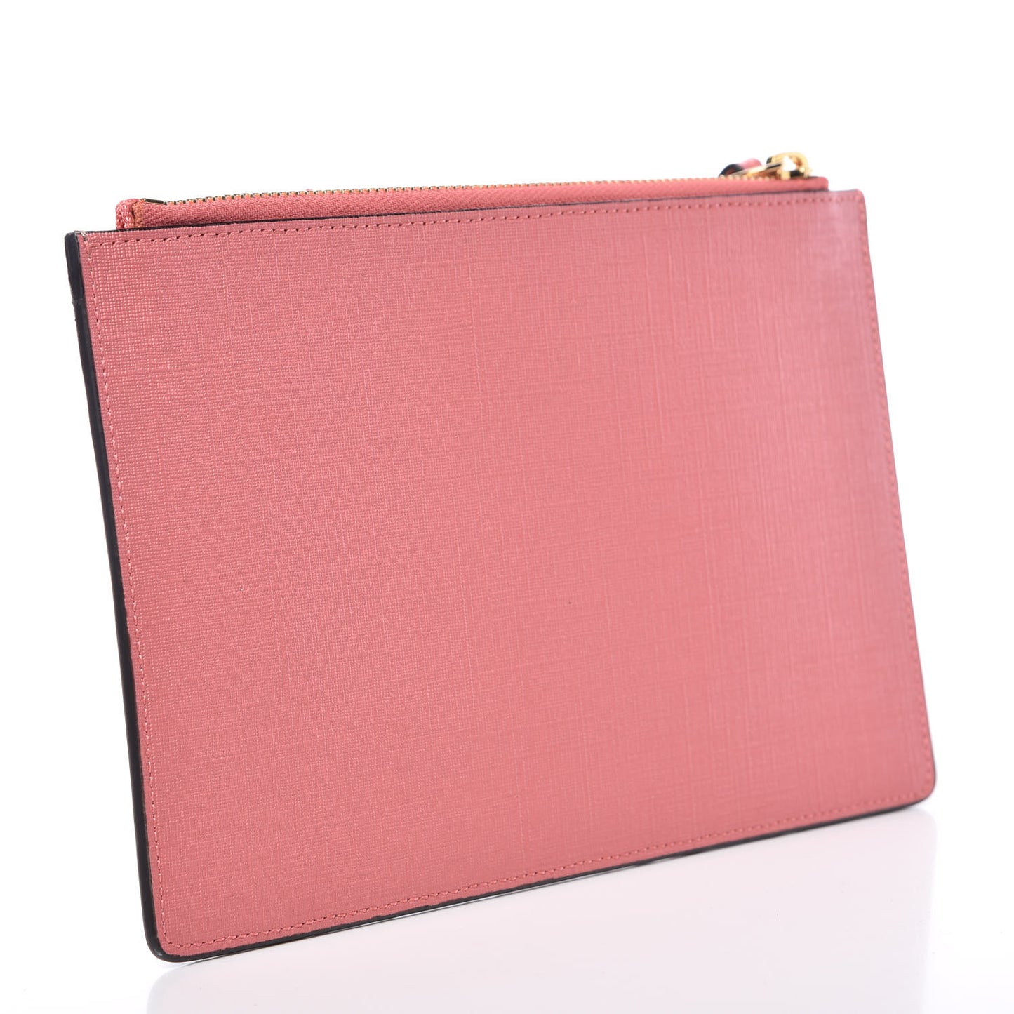 GG Supreme Monogram Embroidered Face Zip Pouch Pink