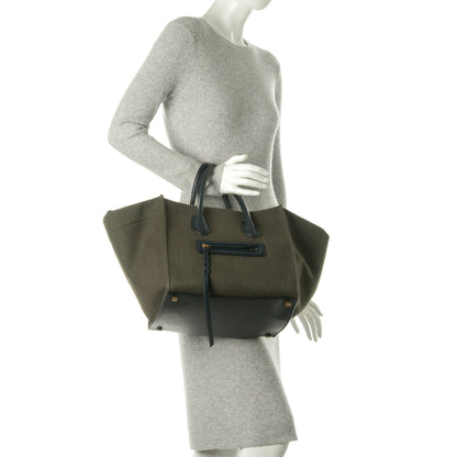 Celine Cotton Canvas Medium Phantom Luggage Olive 2 of 12