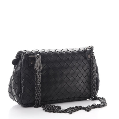 Bottega Veneta Nappa Intrecciato Mini Chain Messenger Black 4 of 11