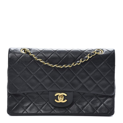 Chanel Lambskin Quilted Medium Double Flap Black 1 of 18