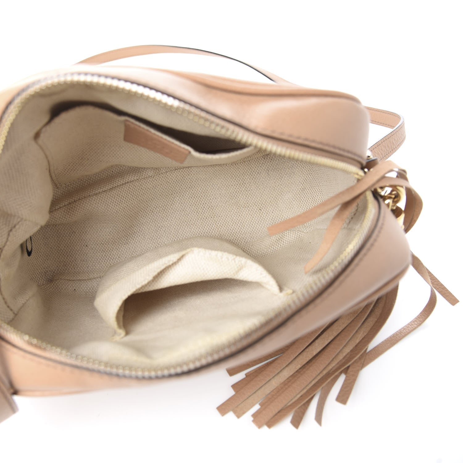 Gucci Pebbled Calfskin Small Soho Disco Bag Camelia 4 of 13
