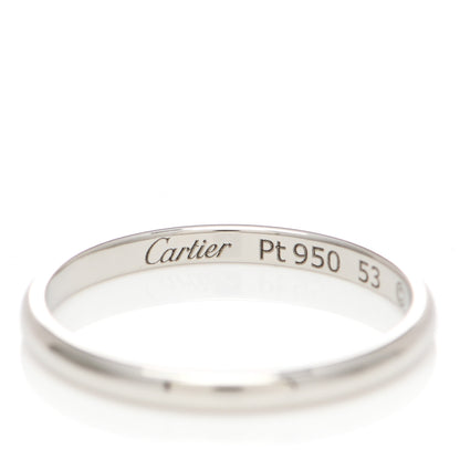 Cartier Platinum 2mm 1895 Wedding Band Ring 53 6.5 4 of 6