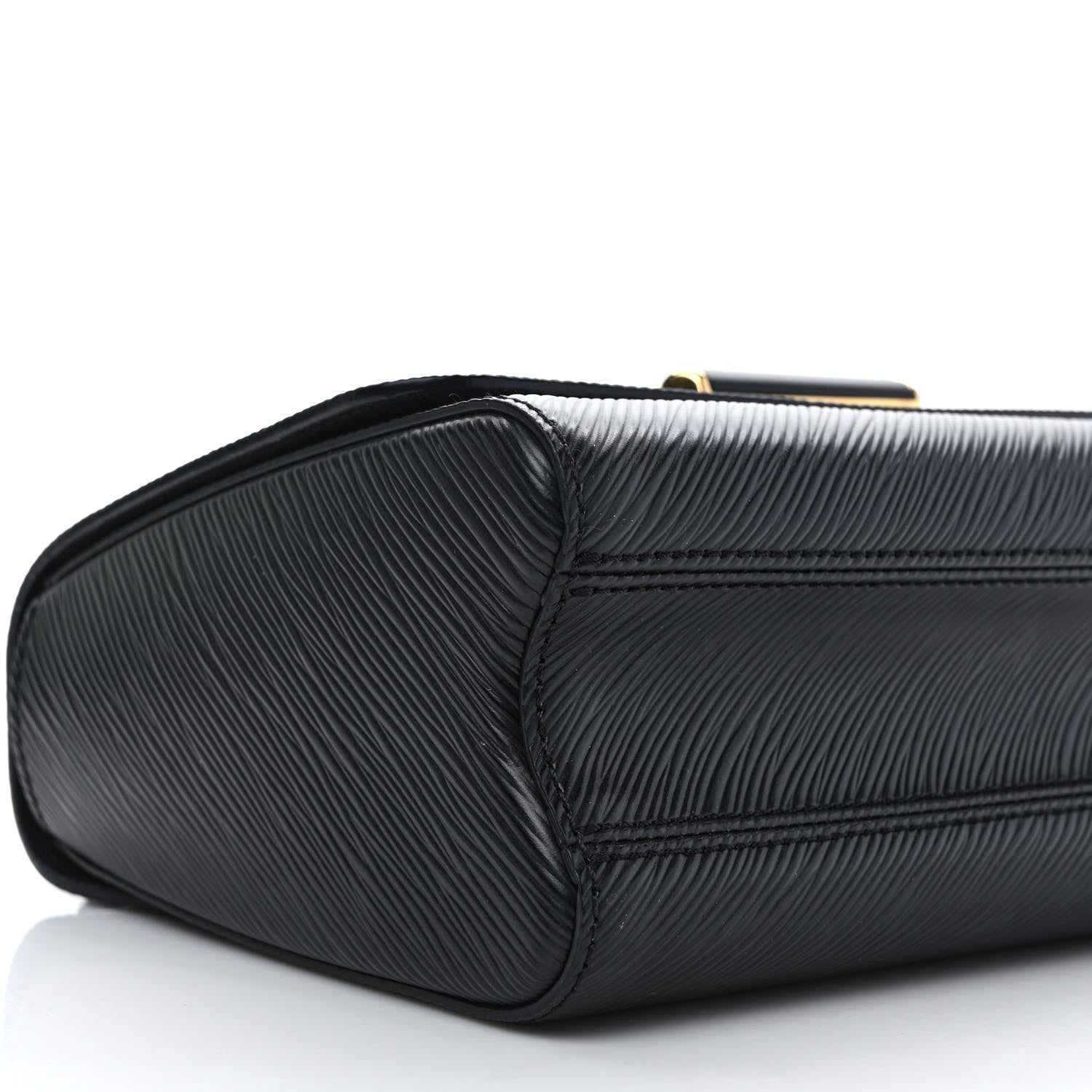 Louis Vuitton Epi Twist Shoulder Bag MM Matte Black Gold 8 of 10