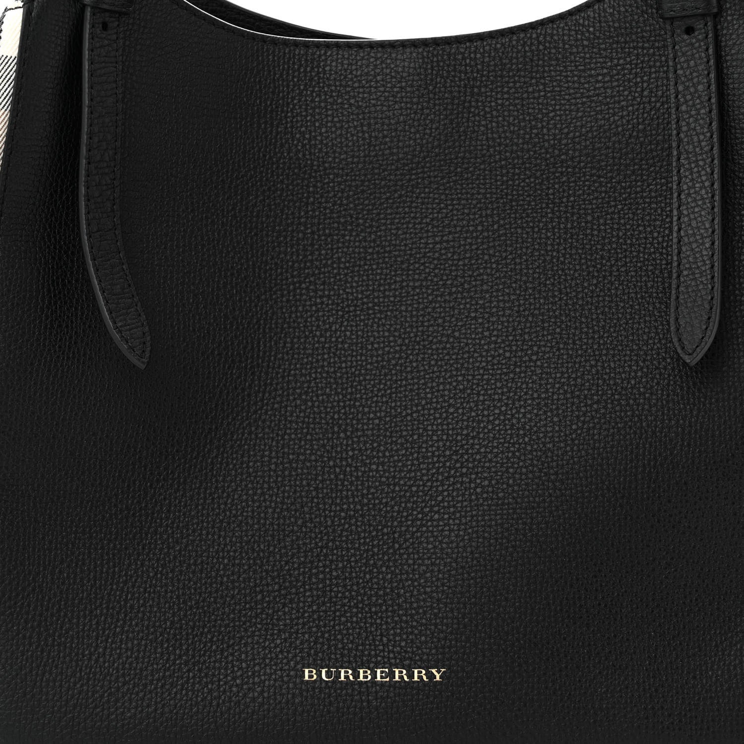 Burberry Grainy Calfskin House Check Small Canterbury Black 8 of 10