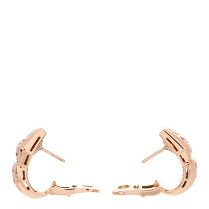 Bulgari 18K Rose Gold Diamond Serpenti Viper Earrings 3 of 6