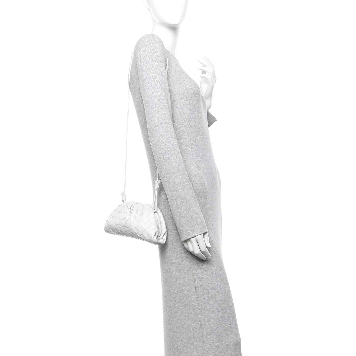 Bottega Veneta Nappa Intrecciato The Mini Pouch Chalk Chalk 2 of 10