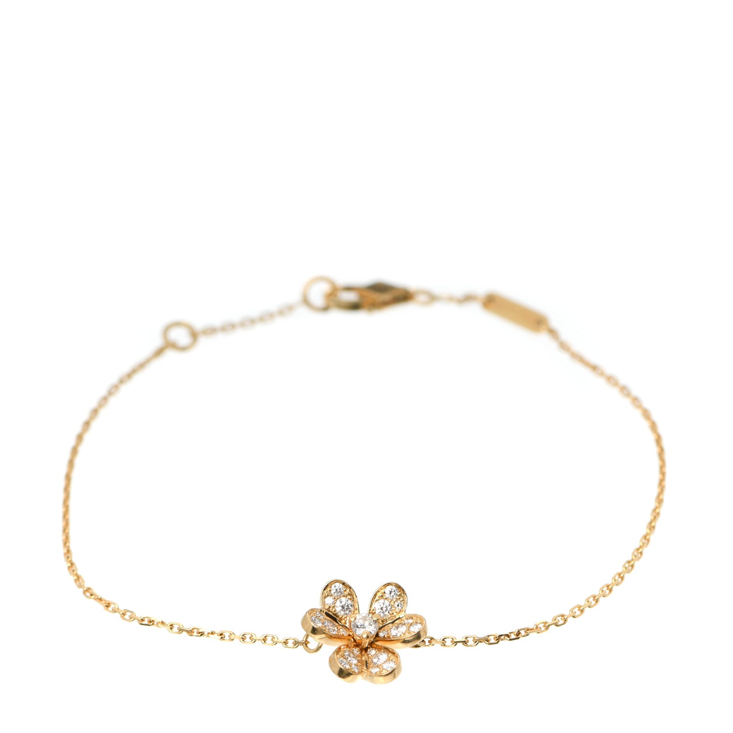 18K Yellow Gold Diamond Mini Frivole Pave Bracelet