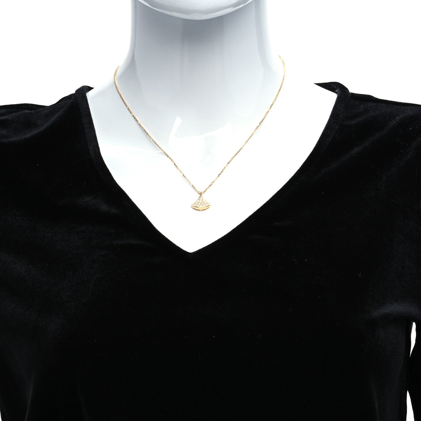 18K Yellow Gold Diamond Divas' Dream Pave Pendant Necklace