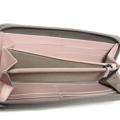 Chanel Calfskin Large Zip Around Wallet Silver 6 of 9