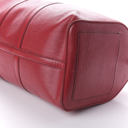 Louis Vuitton Epi Keepall 50 Castillan Red 6 of 9