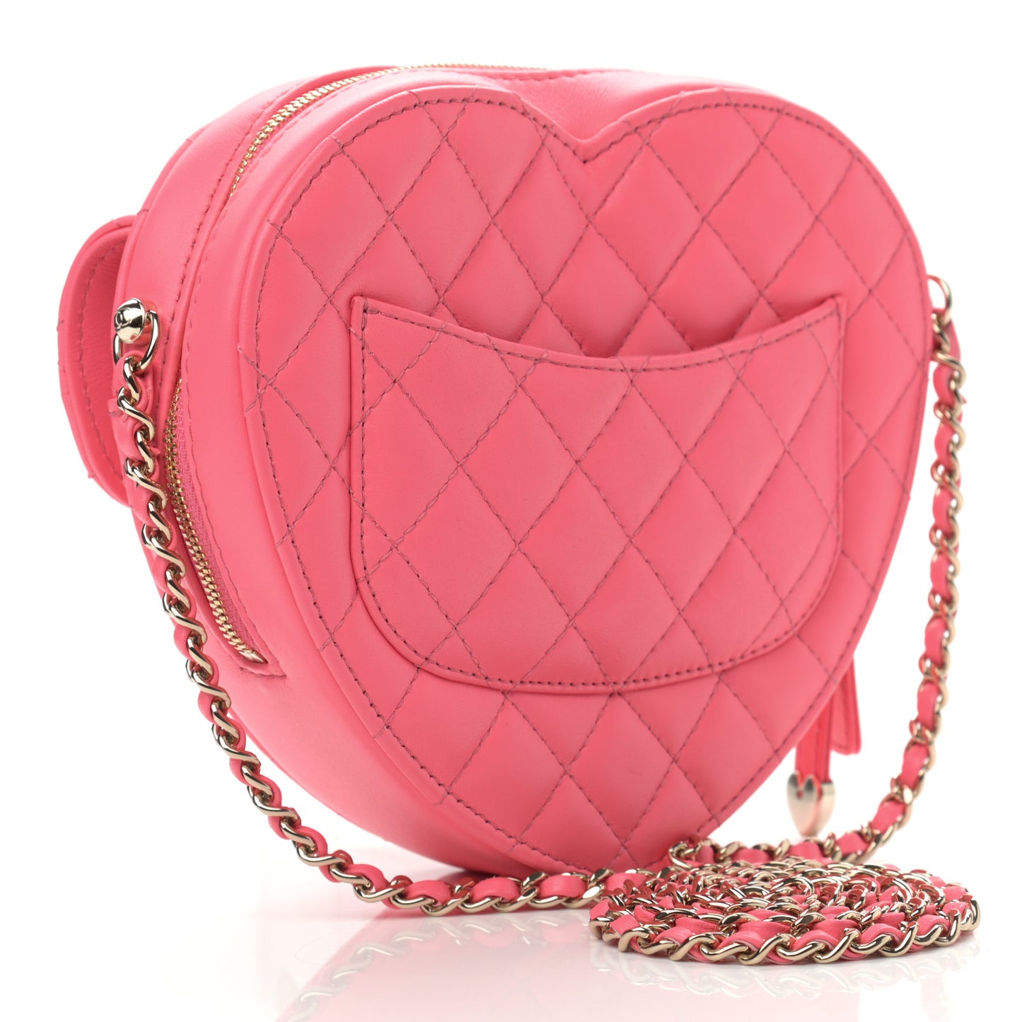 Lambskin Quilted CC In Love Heart Bag Pink