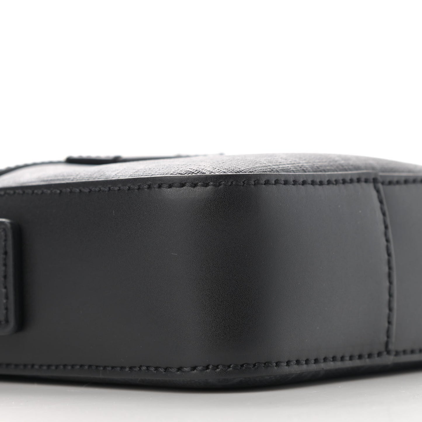 GG Supreme Monogram Appia Calfskin Web Small Camera Messenger Bag Black Grey