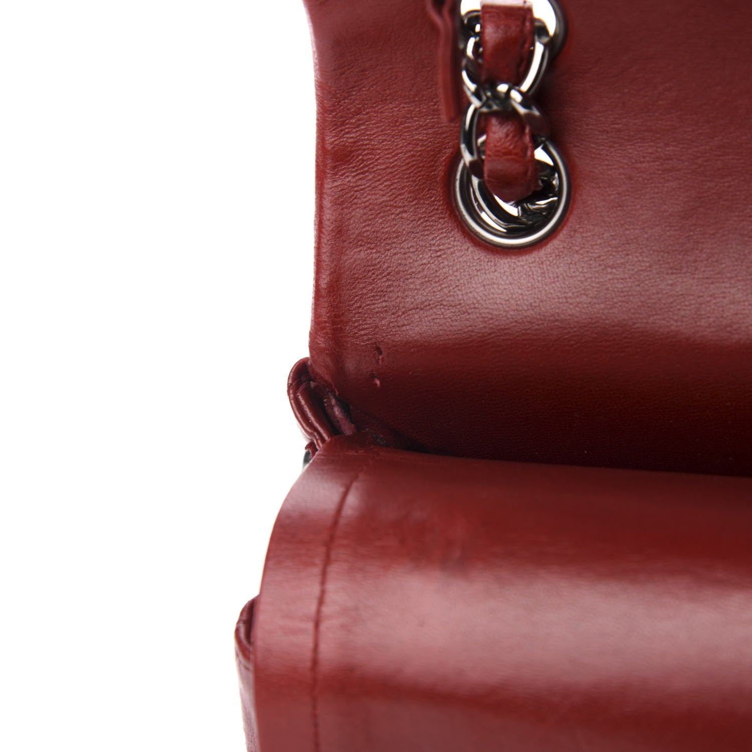Chanel Lambskin Quilted Jumbo Double Flap Red 9 of 14