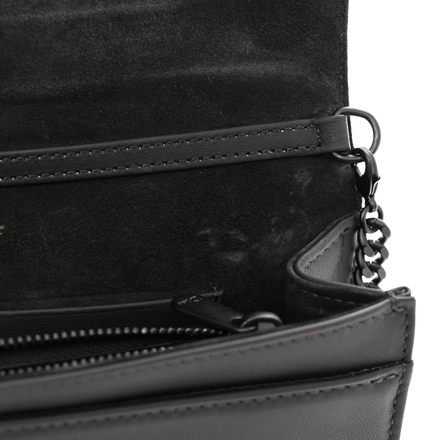 Christian Dior Ultra Matte Calfskin Diorama Wallet on Chain Pouch Black 10 of 11