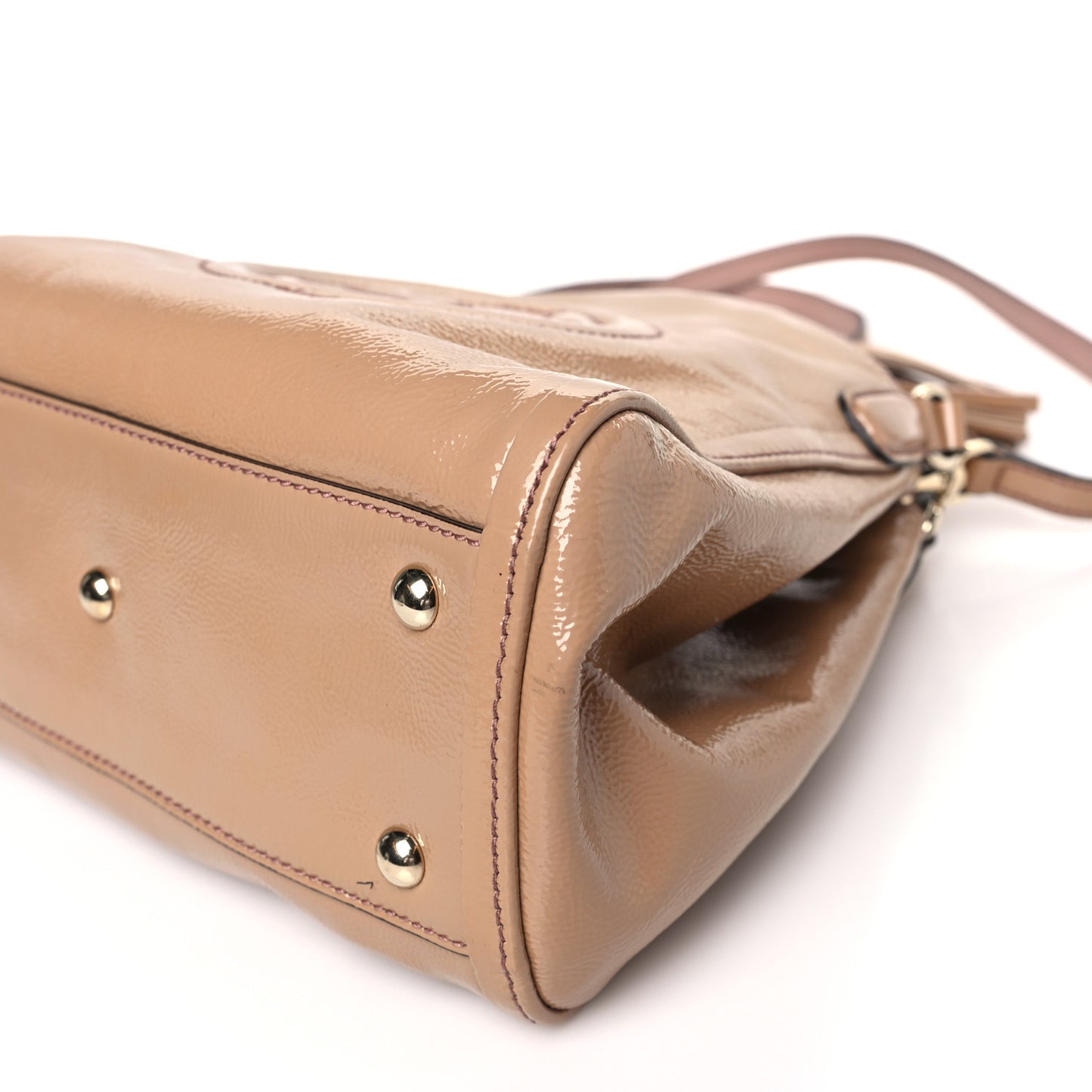 Patent Small Soho Shoulder Bag Dark Cipria