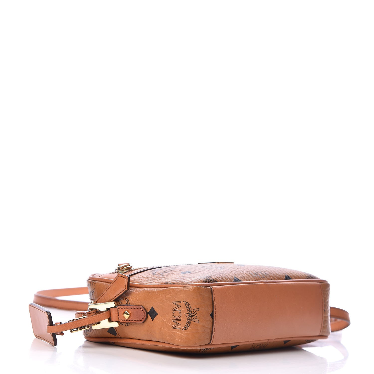 MCM Visetos Heritage Crossbody Bag Cognac 4 of 12