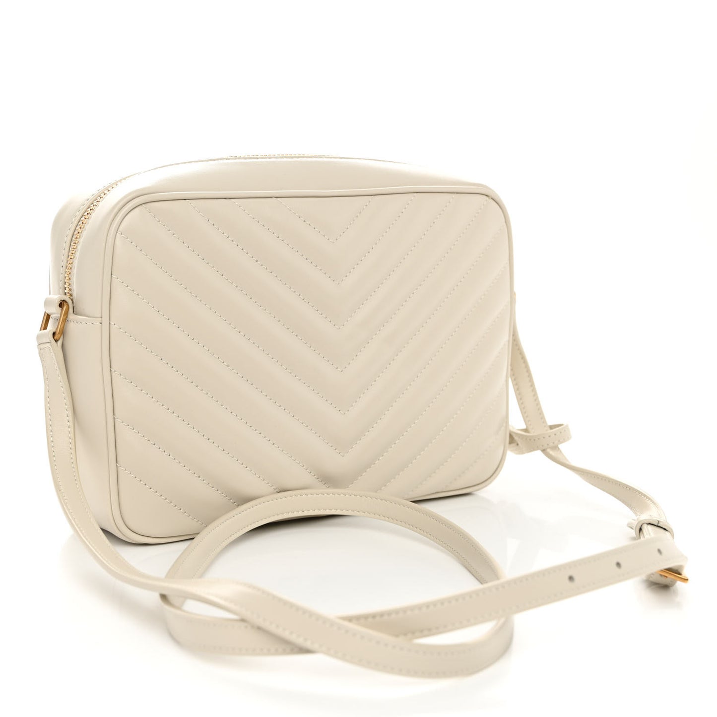 Calfskin Matelasse Monogram Lou Camera Bag Crema Soft