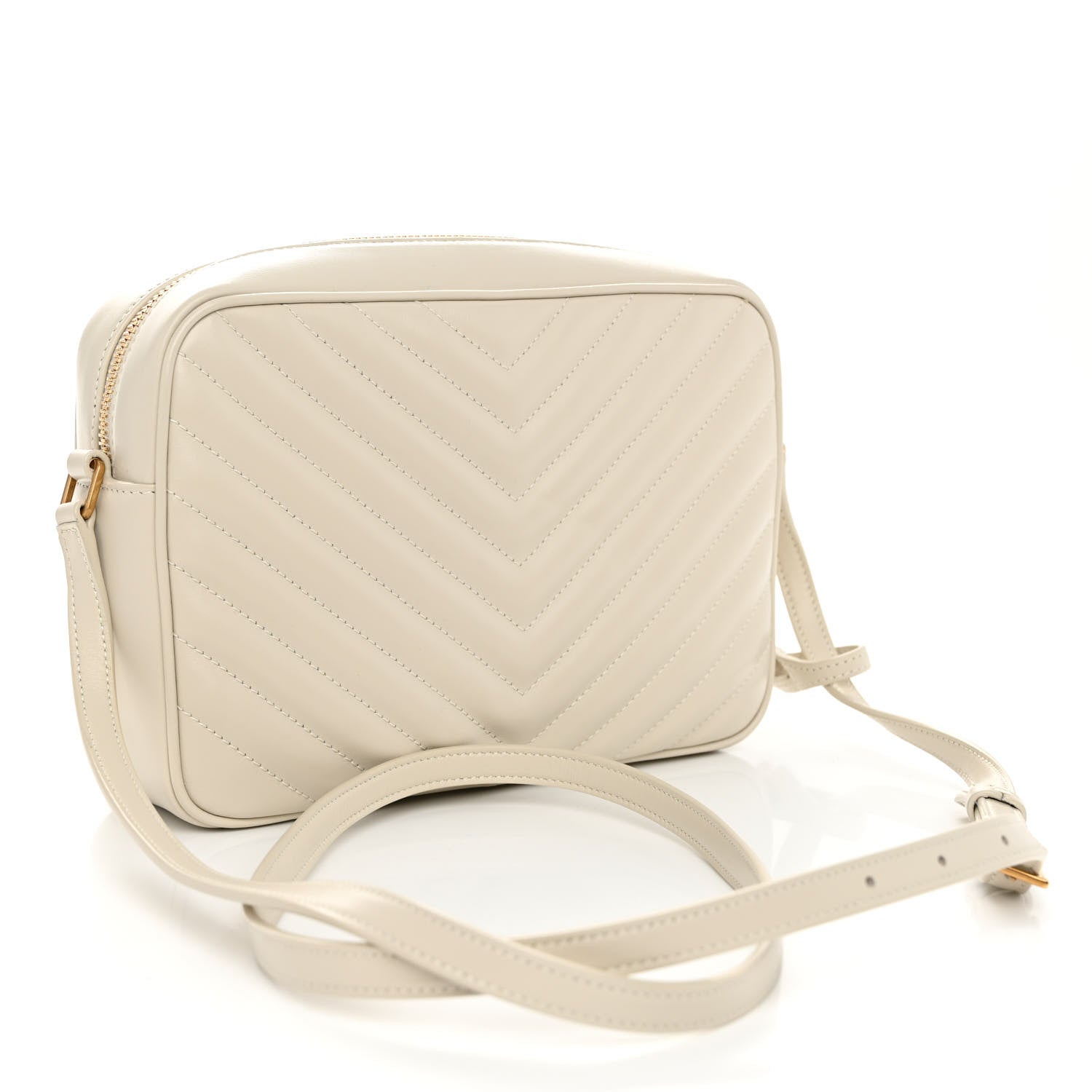 Saint Laurent Calfskin Matelasse Monogram Lou Camera Bag Crema Soft 3 of 9