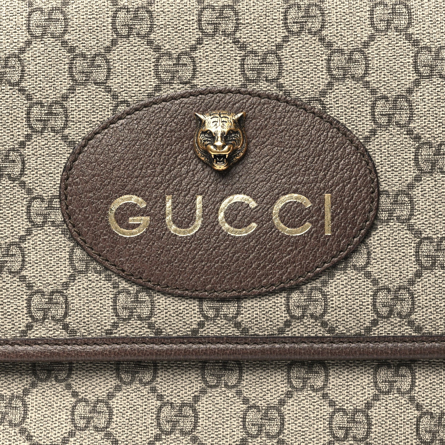 Gucci GG Supreme Monogram Web Neo Vintage Double Flap Messenger Bag Beige New Acero 8 of 10