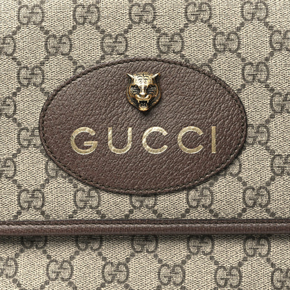 Gucci GG Supreme Monogram Web Neo Vintage Double Flap Messenger Bag Beige New Acero 8 of 10